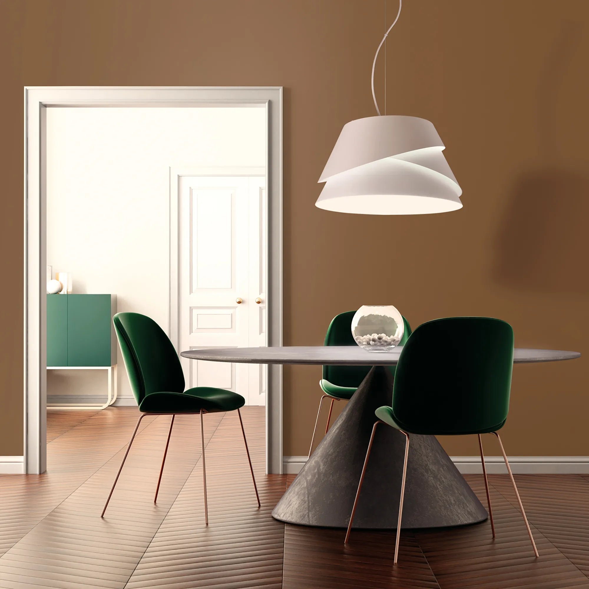 Mantra - Alboran Aluminium and Iron Light Pendant. 1x E27 (Mantra m5862) - Luminosity Designs Ltd