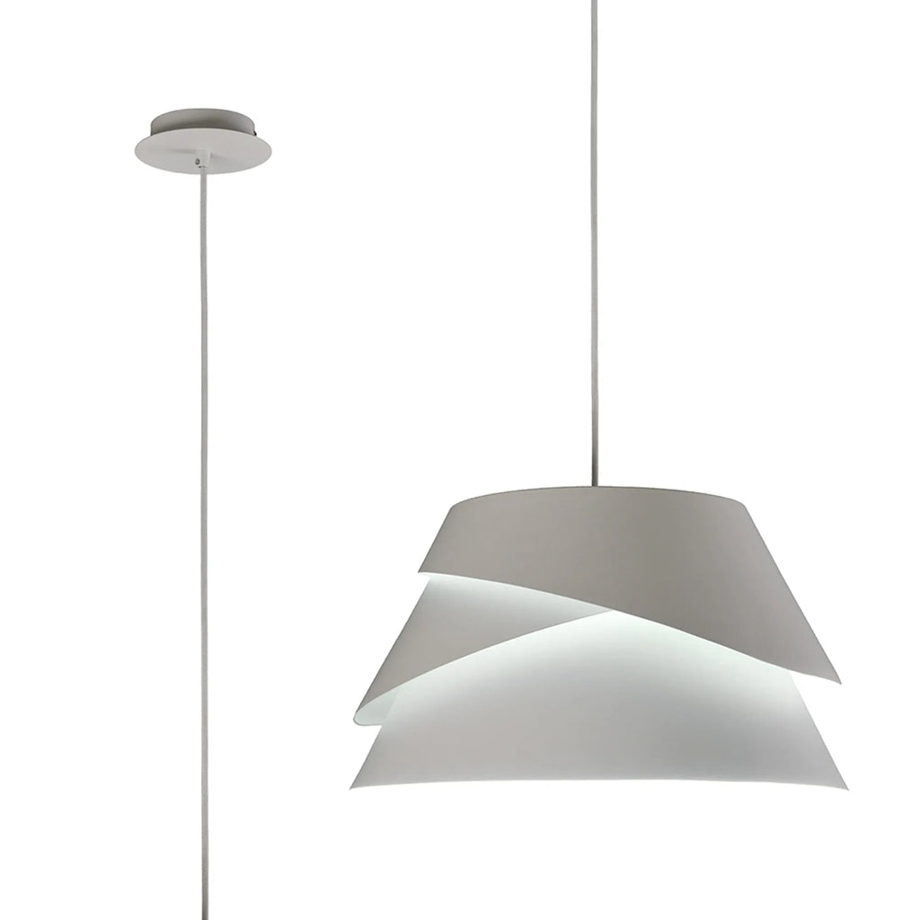 Mantra - Alboran Aluminium and Iron Light Pendant. 1x E27 (Mantra m5862) - Luminosity Designs Ltd