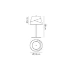 Mantra - Alboran Table Lamp, 1x E27, Iron with Aluminium Shade (Mantra m5863) - Luminosity Designs Ltd