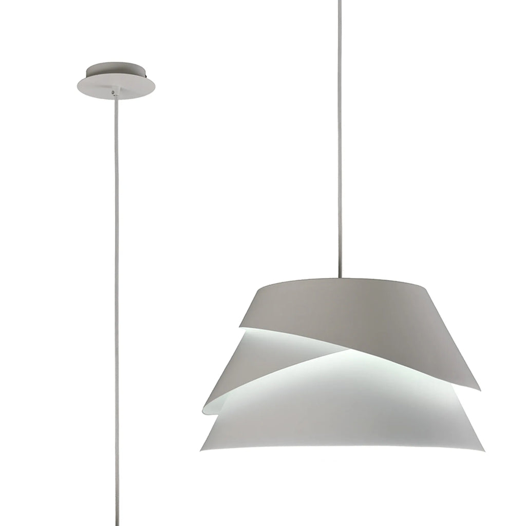 Alboran Aluminium and Iron Light Pendant. 1x E27 (Mantra m5862)
