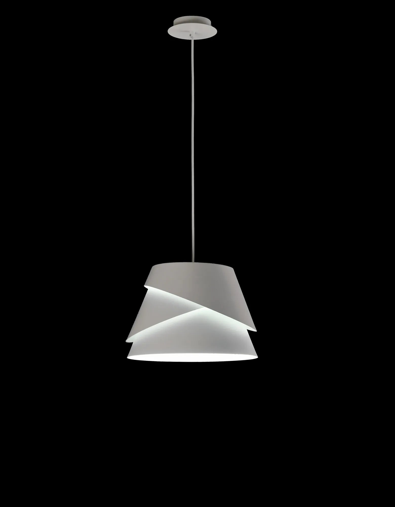 Alboran Aluminium and Iron Light Pendant. 1x E27 (Mantra m5862)