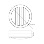 Deco - Aldo IP44 Flush Ceiling/Wall Lamp - Luminosity Designs Ltd