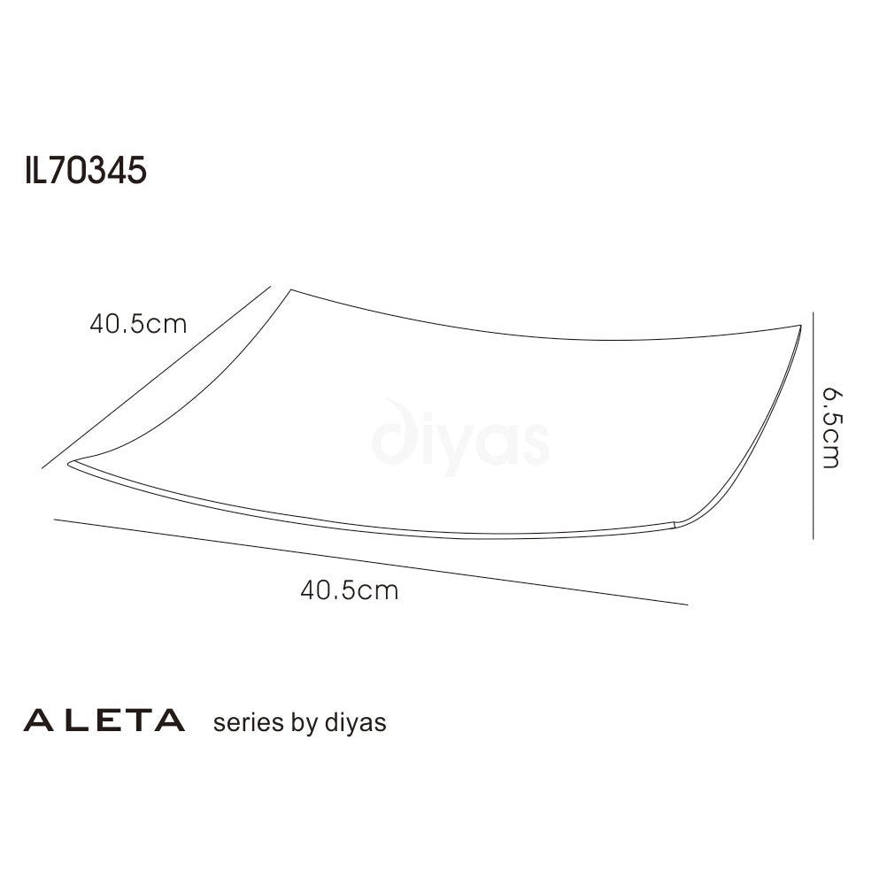 Diyas Home - Aleta Glass Art 16 Inch Platter Multi - Colour - Luminosity Designs Ltd