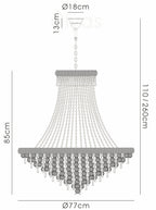 Diyas - Alexandra 18 Light Chandelier - Luminosity Designs Ltd