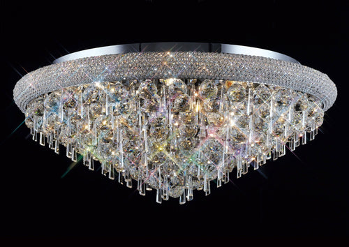 Diyas - Alexandra 18 Light Flush - Luminosity Designs Ltd