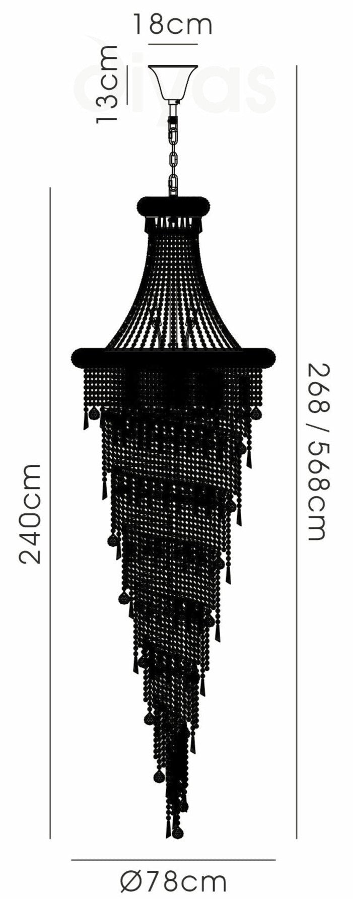 Diyas - Alexandra 49 Light Chandelier - Luminosity Designs Ltd