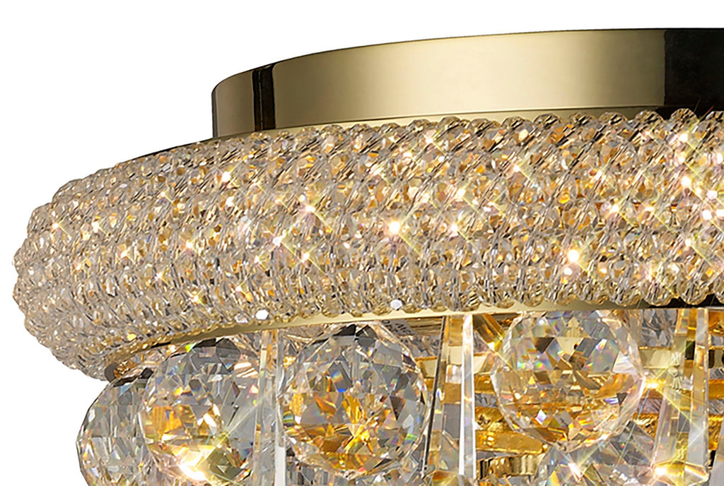 Diyas - Alexandra 6 Light Flush - Luminosity Designs Ltd