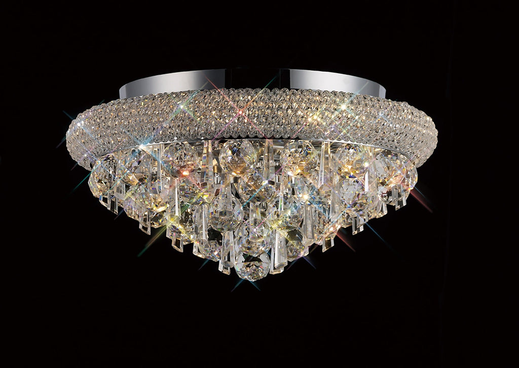Diyas - Alexandra 6 Light Flush - Luminosity Designs Ltd