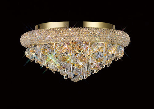 Diyas - Alexandra 6 Light Flush - Luminosity Designs Ltd