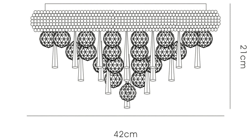 Diyas - Alexandra 6 Light Flush - Luminosity Designs Ltd