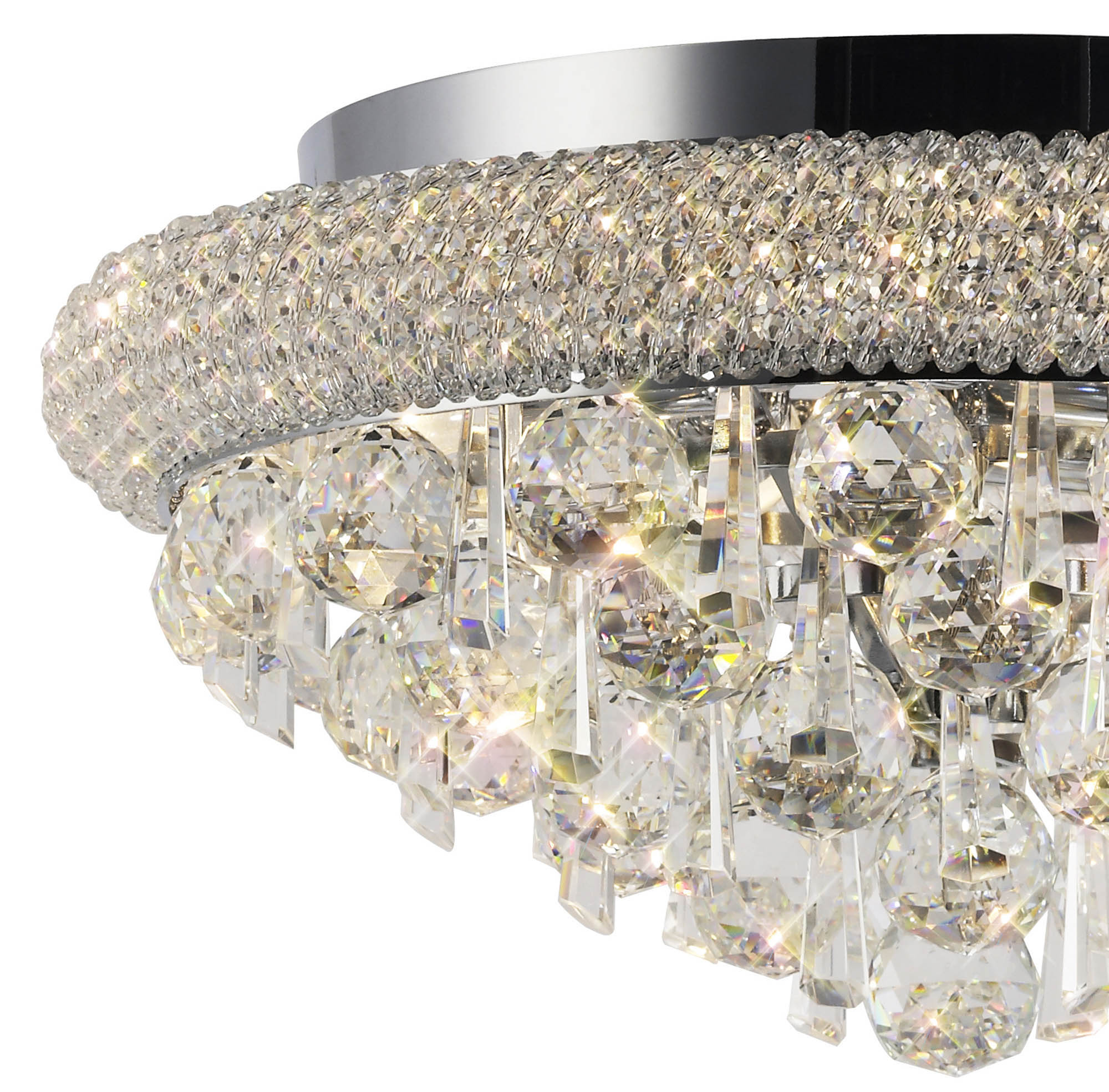 Diyas - Alexandra 6 Light Flush - Luminosity Designs Ltd