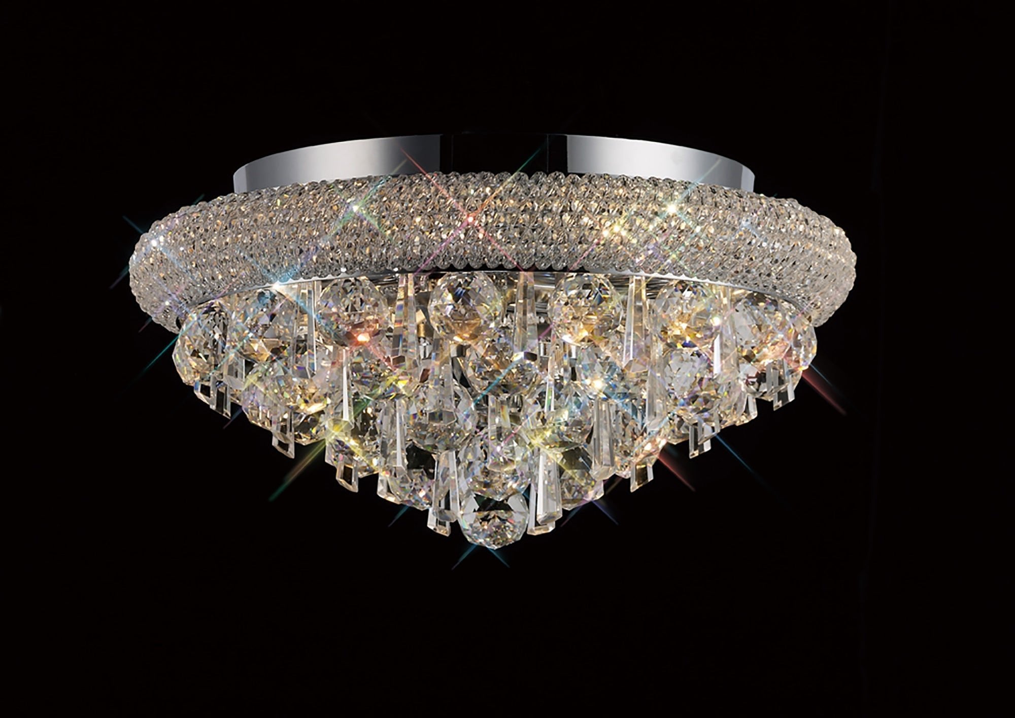 Diyas - Alexandra 7 Light Flush - Luminosity Designs Ltd