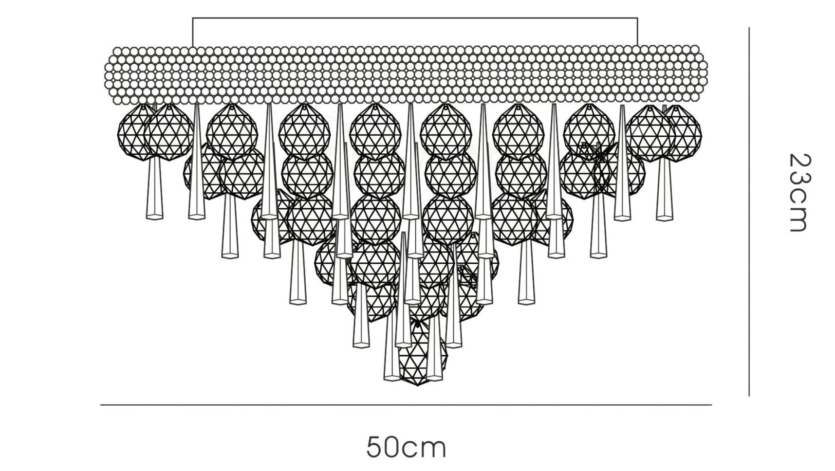 Diyas - Alexandra 7 Light Flush - Luminosity Designs Ltd