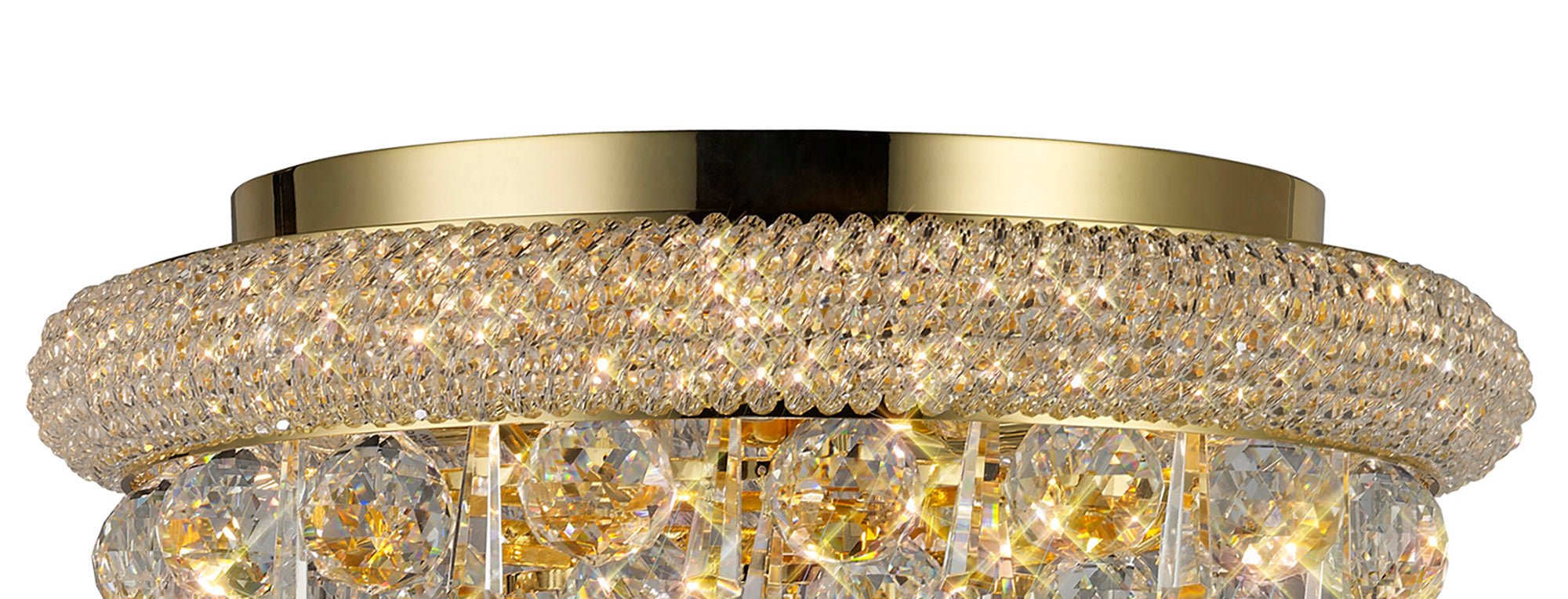 Diyas - Alexandra 7 Light Flush - Luminosity Designs Ltd