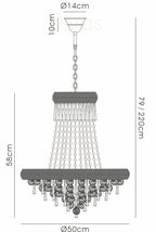 Diyas - Alexandra 9 Light Chandelier - Luminosity Designs Ltd