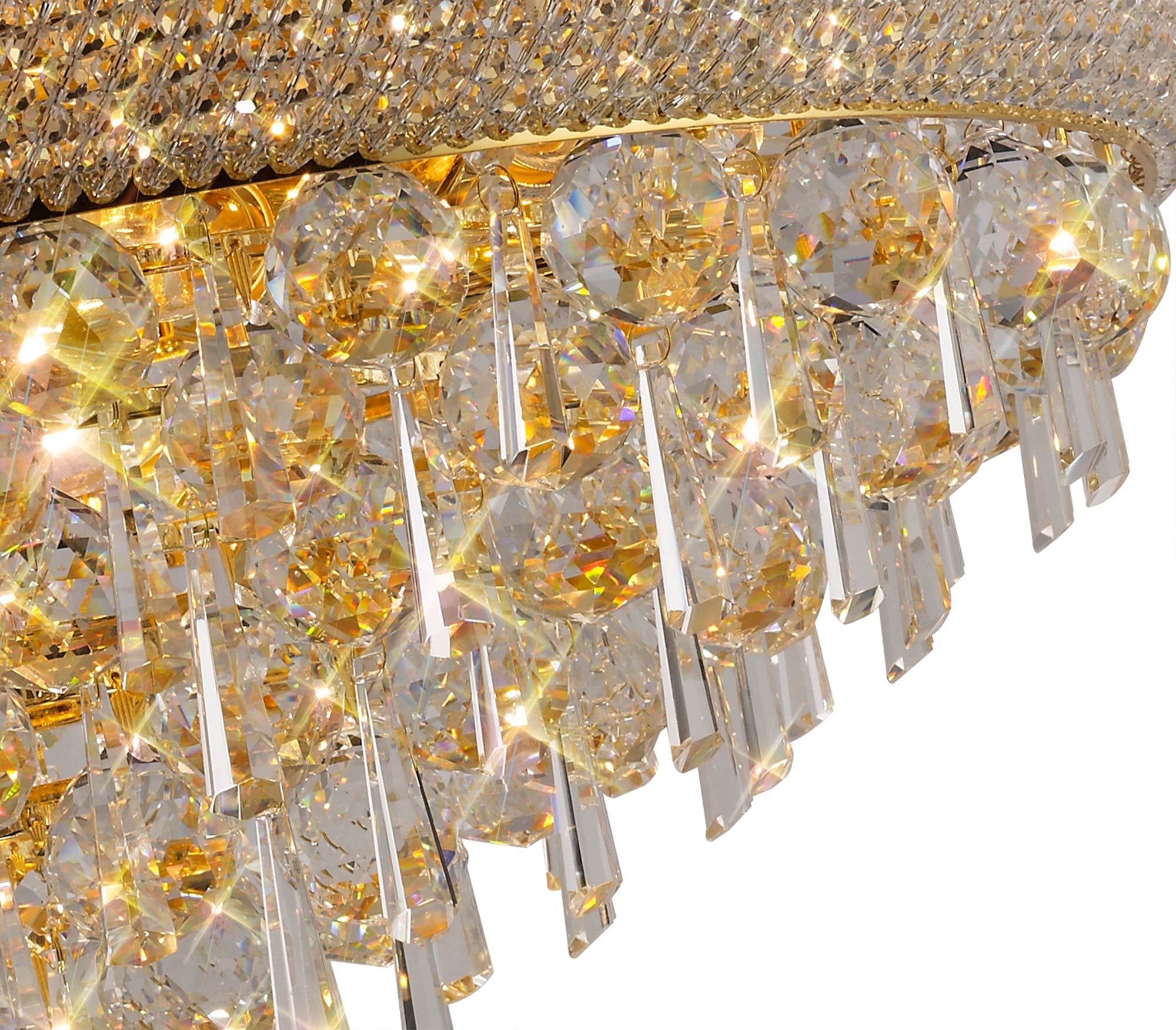 Diyas - Alexandra 9 Light Flush - Luminosity Designs Ltd