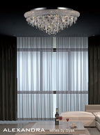 Diyas - Alexandra 9 Light Flush - Luminosity Designs Ltd
