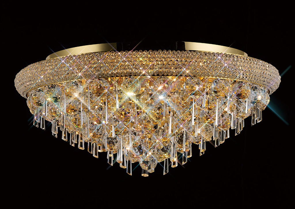 Diyas - Alexandra 9 Light Flush - Luminosity Designs Ltd