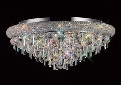 Diyas - Alexandra 9 Light Flush - Luminosity Designs Ltd