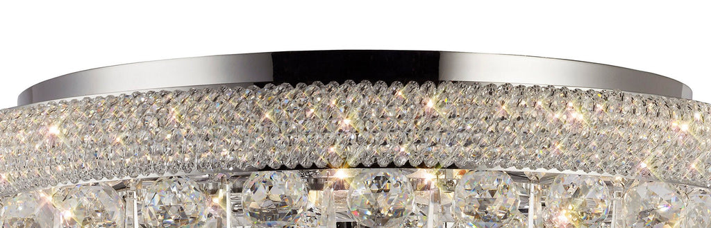 Diyas - Alexandra 9 Light Flush - Luminosity Designs Ltd