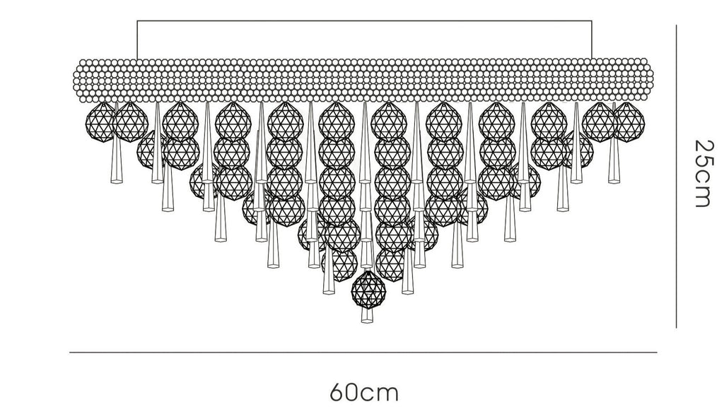 Diyas - Alexandra 9 Light Flush - Luminosity Designs Ltd