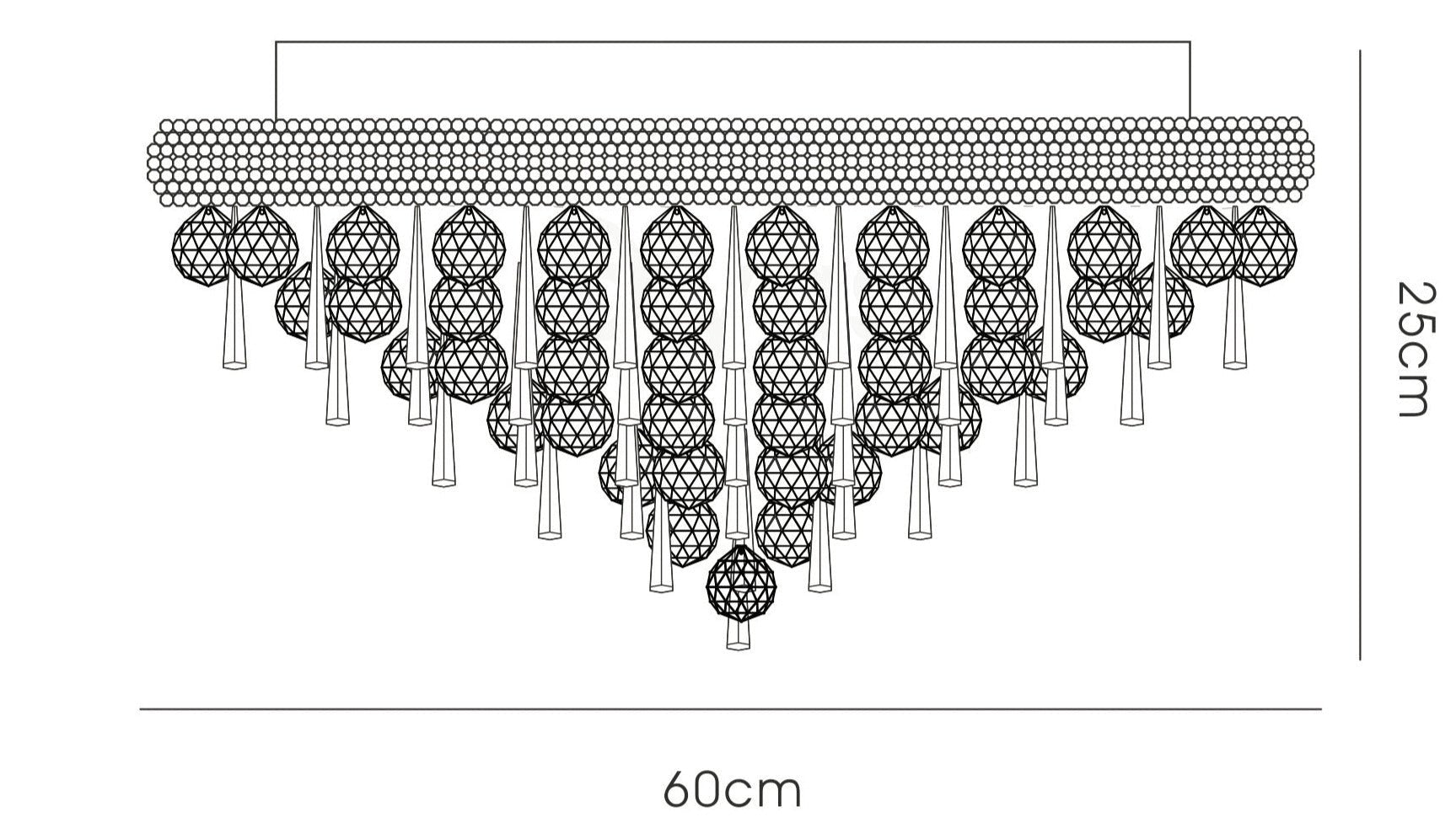 Diyas - Alexandra 9 Light Flush - Luminosity Designs Ltd