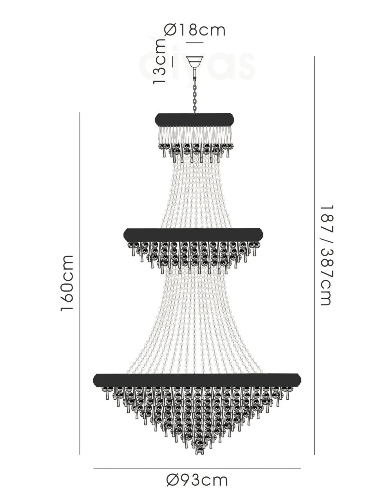 Diyas - Alexandra Double 29 Light Chandelier - Luminosity Designs Ltd