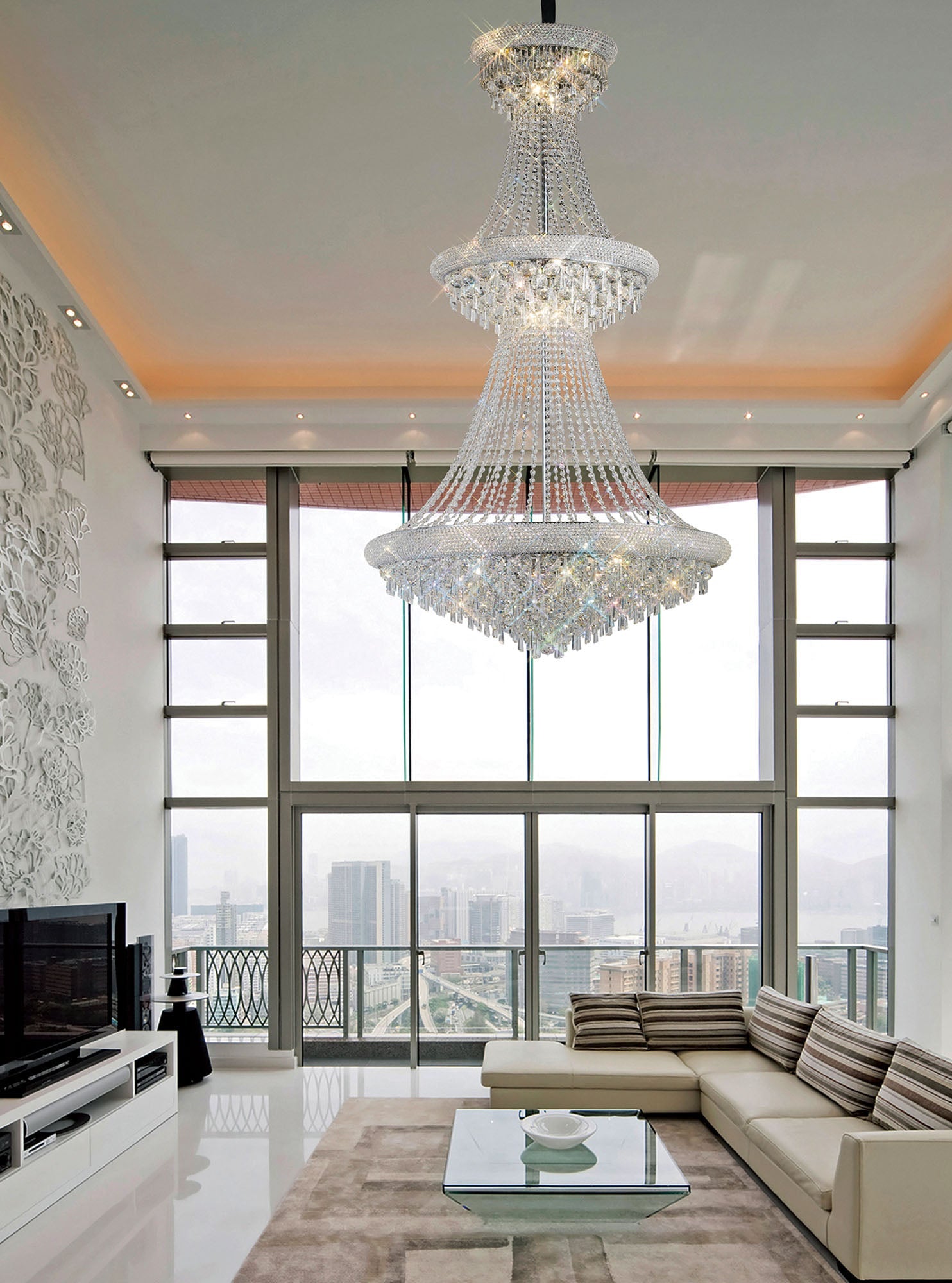 Diyas - Alexandra Double 29 Light Chandelier - Luminosity Designs Ltd