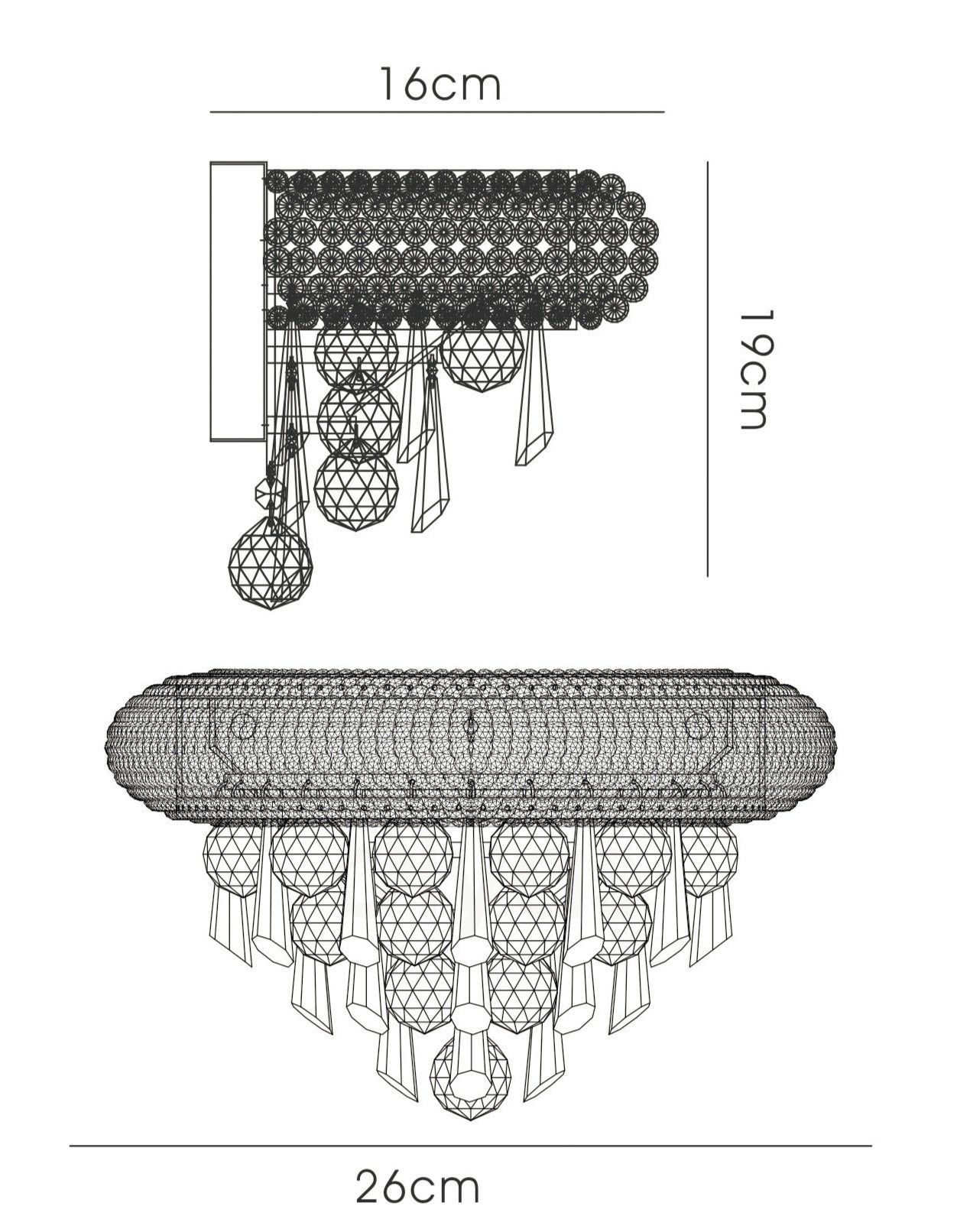 Diyas - Alexandra Small Wall Light - Luminosity Designs Ltd