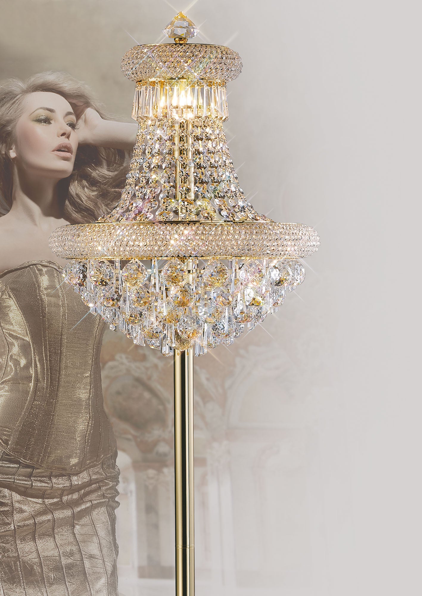 Alexandra Chandelier Floor Lamp