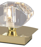 Mantra - Alfa Small Crystal Table Lamp 1 Light G9 in Polished Brass - Luminosity Designs Ltd
