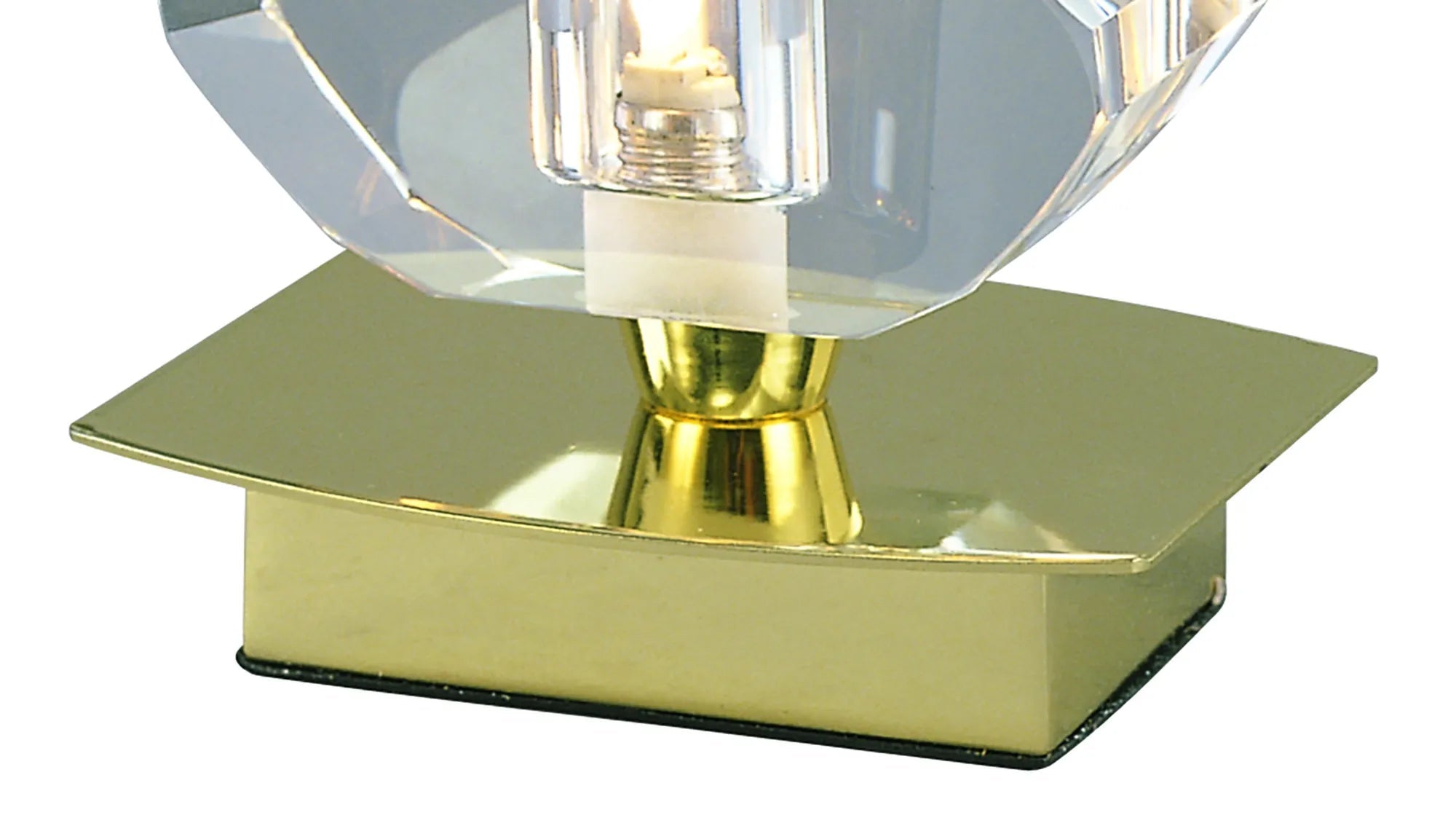 Mantra - Alfa Small Crystal Table Lamp 1 Light G9 in Polished Brass - Luminosity Designs Ltd