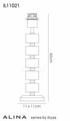 Diyas - Alina Crystal Table Lamp - Luminosity Designs Ltd