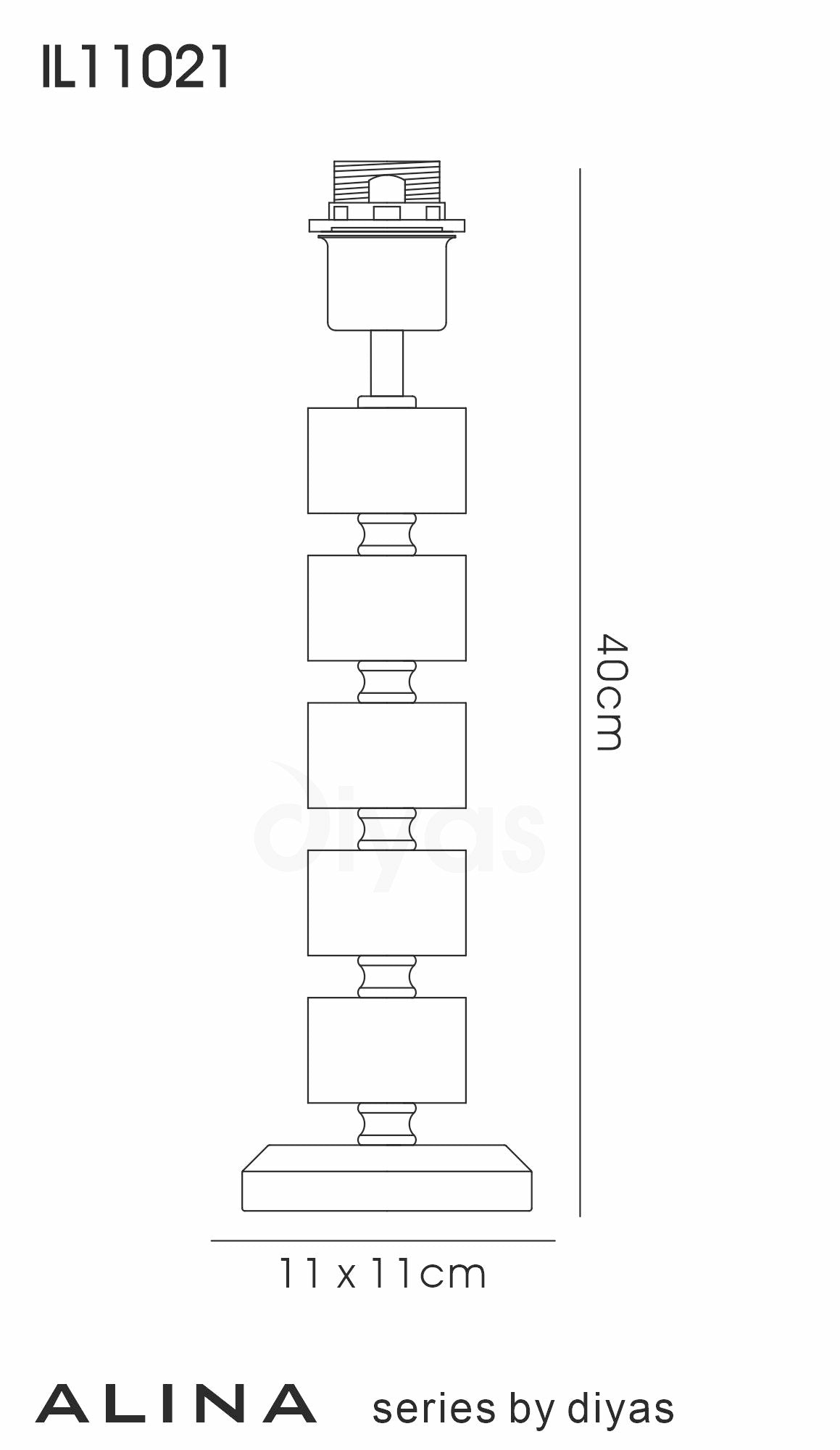 Diyas - Alina Crystal Table Lamp - Luminosity Designs Ltd