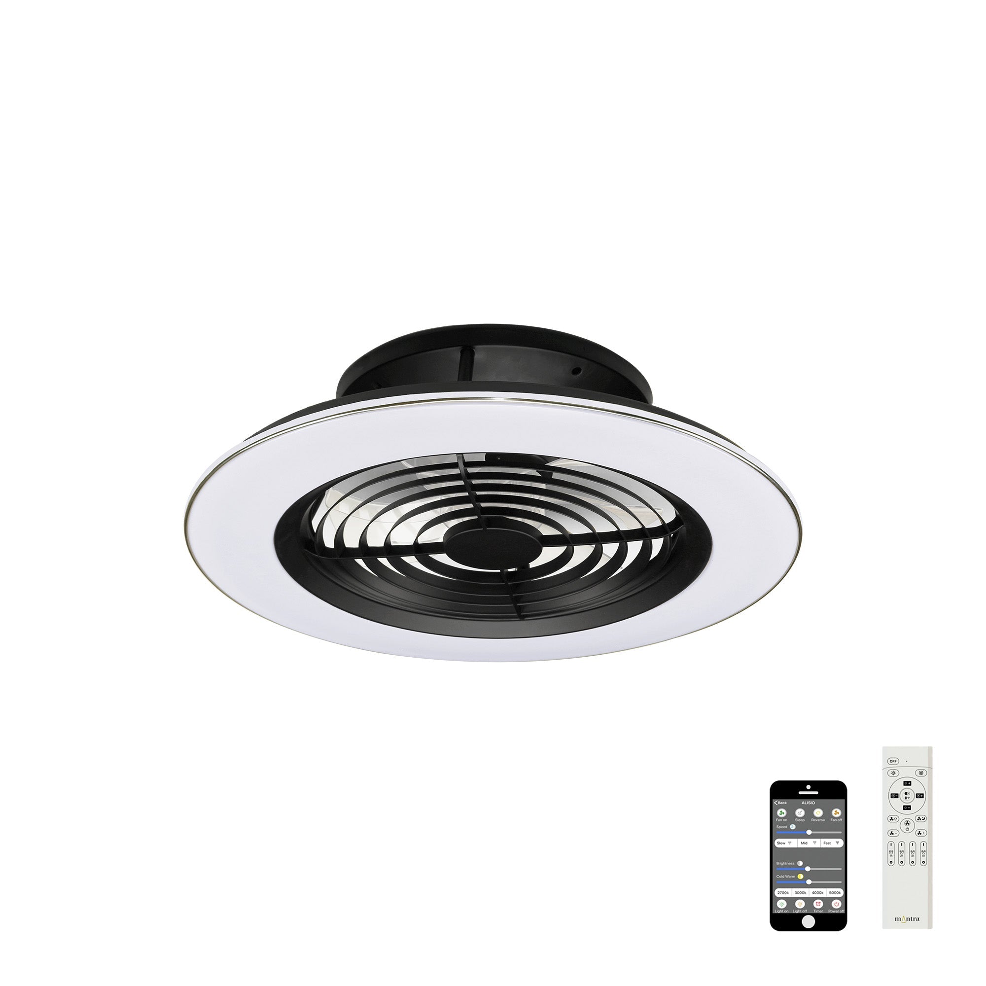 Mantra - Alisio LED Dimmable Ceiling Light With Built-In Fan - Remote Control, APP Control, - Luminosity Designs Ltd
