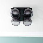 lse - Alissa IP44 Bathroom Rated LED Square 4 Light Flush Ceiling Fitting with Glass Shades - Luminosity Designs Ltd