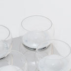 lse - Alissa IP44 Bathroom Rated LED Square 4 Light Flush Ceiling Fitting with Glass Shades - Luminosity Designs Ltd