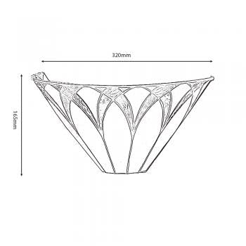 Allenton Tiffany Glass Semi Flush Wall Light in Ivory and Blues with Bronze Trim. (Oaks OT 8413 WB) - Luminosity Designs Ltd