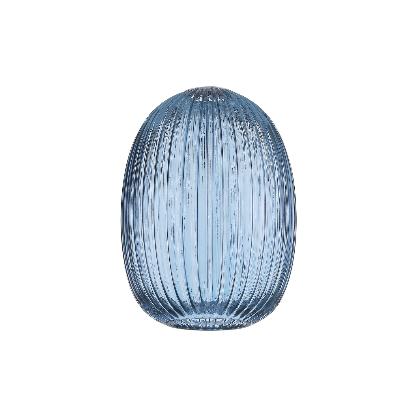 Small Tubular Almond Baron Ribbed Glass Shades