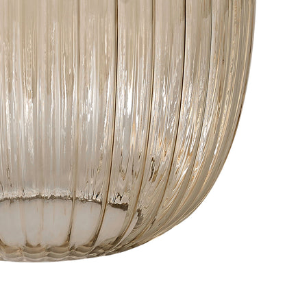 Small Tubular Almond Baron Ribbed Glass Shades