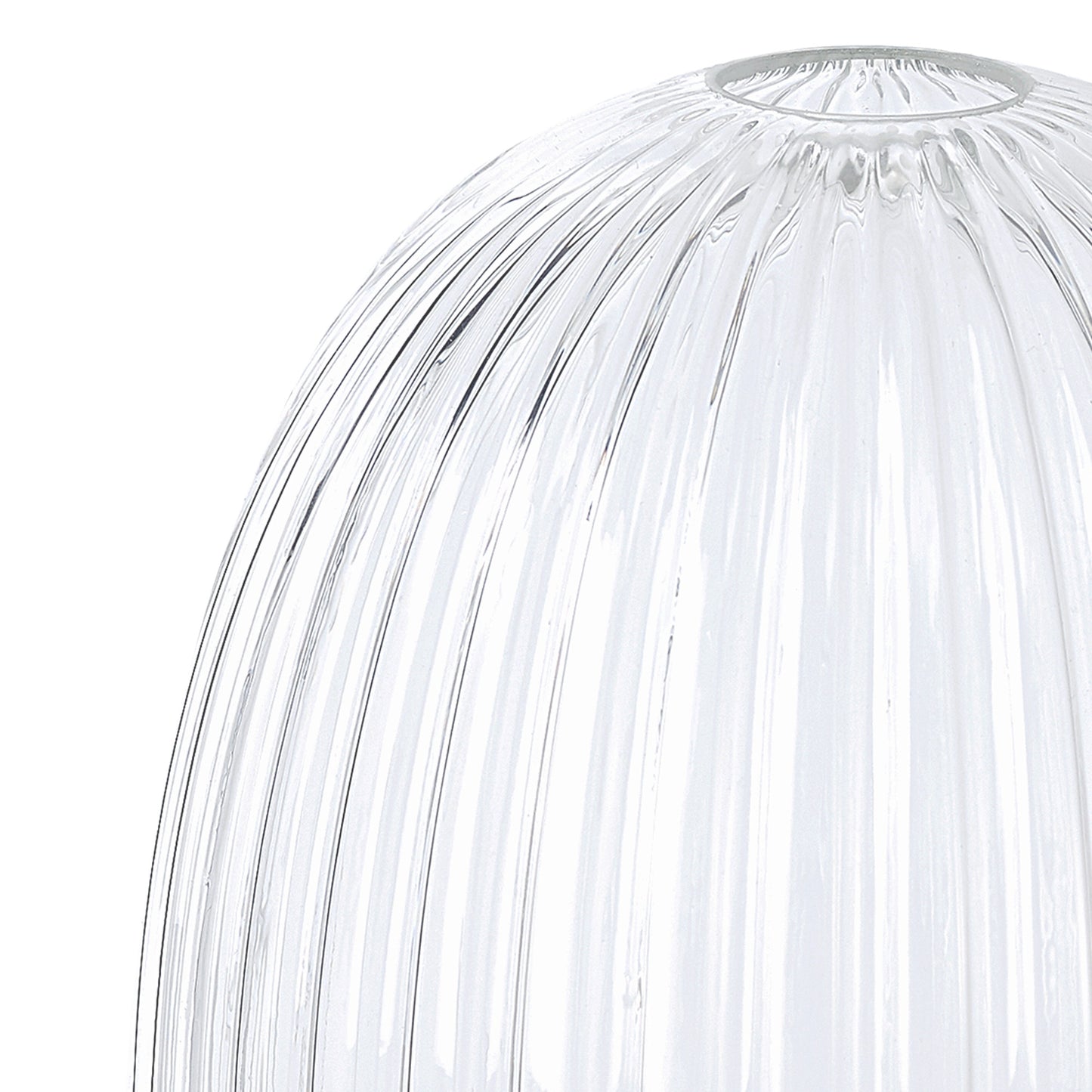 Tubular Almond Pendulum Ribbed Glass Shades