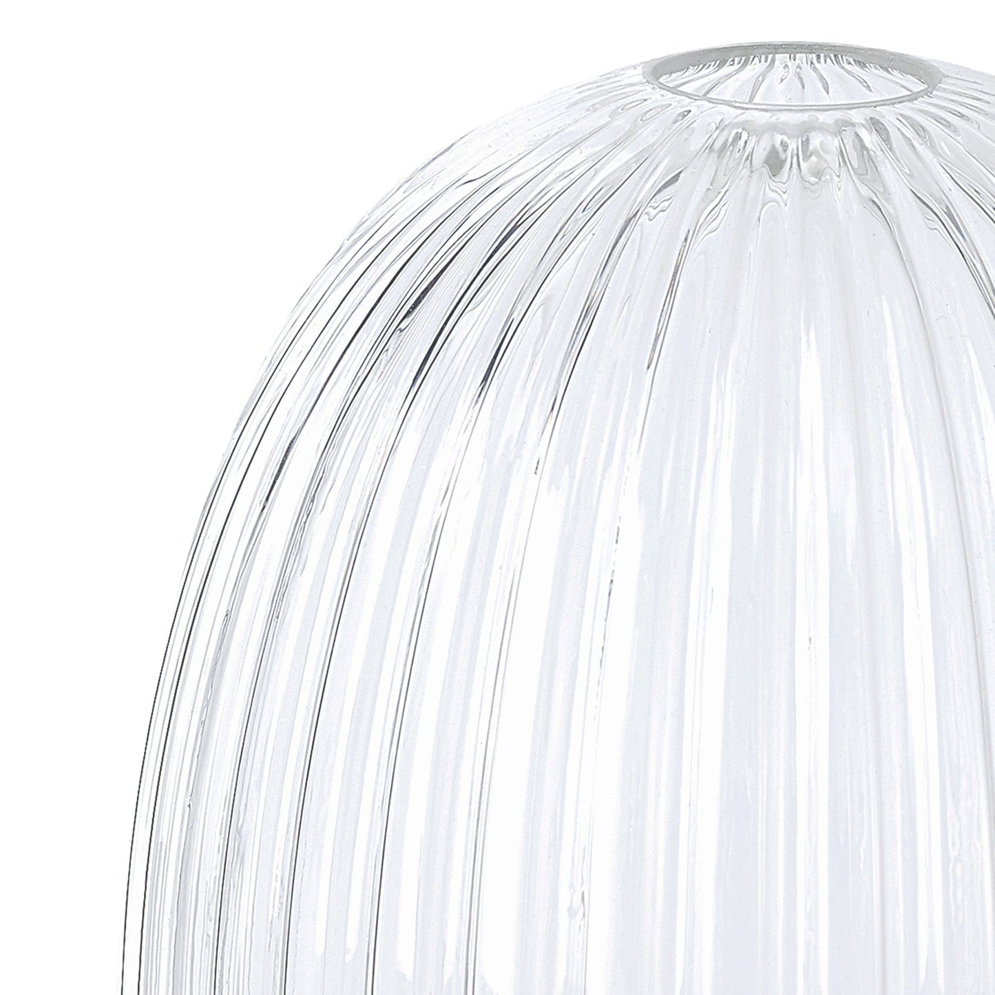 Small Tubular Almond Baron Ribbed Glass Shades