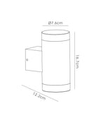 Deco - Alpin Up & Down Cylinder Wall Light - Luminosity Designs Ltd