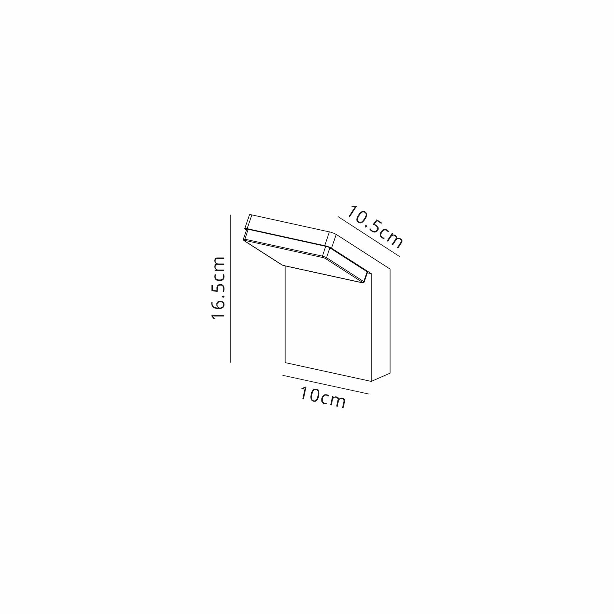 Mantra Fusion - Alpine Slimline Wall Lamp, 6W LED, 3000K, 510lm, IP65 (Mantra M7045) - Luminosity Designs Ltd