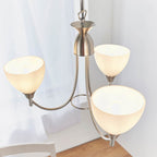 Endon - Alton 3 Light Convertible Ceiling Pendant with frosted Glass Shades E14 - Luminosity Designs Ltd