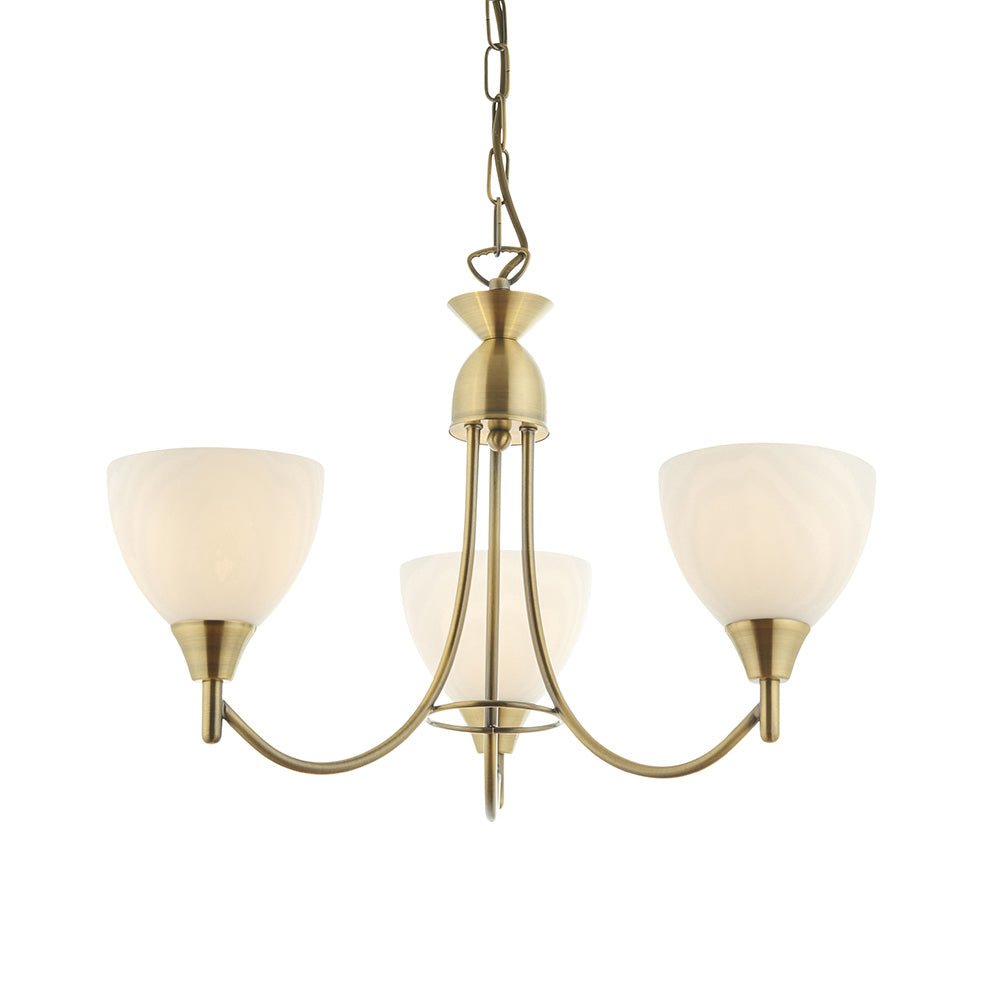 Endon - Alton 3 Light Convertible Ceiling Pendant with frosted Glass Shades E14 - Luminosity Designs Ltd