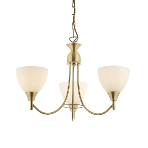 Endon - Alton 3 Light Convertible Ceiling Pendant with frosted Glass Shades E14 - Luminosity Designs Ltd