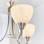 Endon - Alton 3 Light Convertible Ceiling Pendant with frosted Glass Shades E14 - Luminosity Designs Ltd