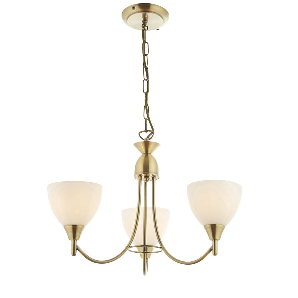 Endon - Alton 3 Light Convertible Ceiling Pendant with frosted Glass Shades E14 - Luminosity Designs Ltd