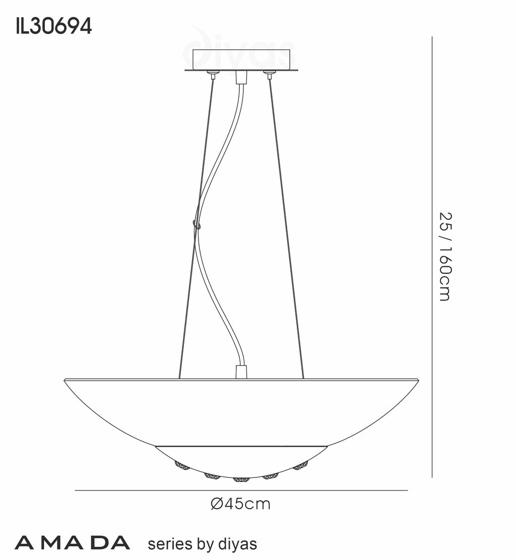 Diyas - Amada Pendant - Luminosity Designs Ltd